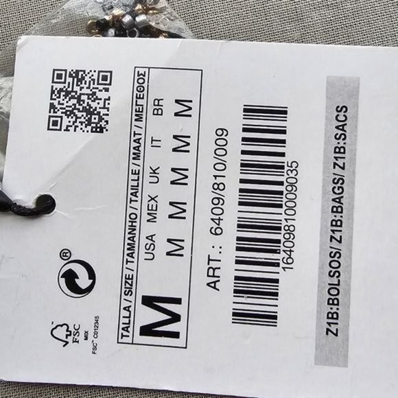 NWT Zara beaded shoulder purse - Picture 8 of 9